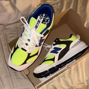 New Balance Neon Yellow and Black Sneakers X-90